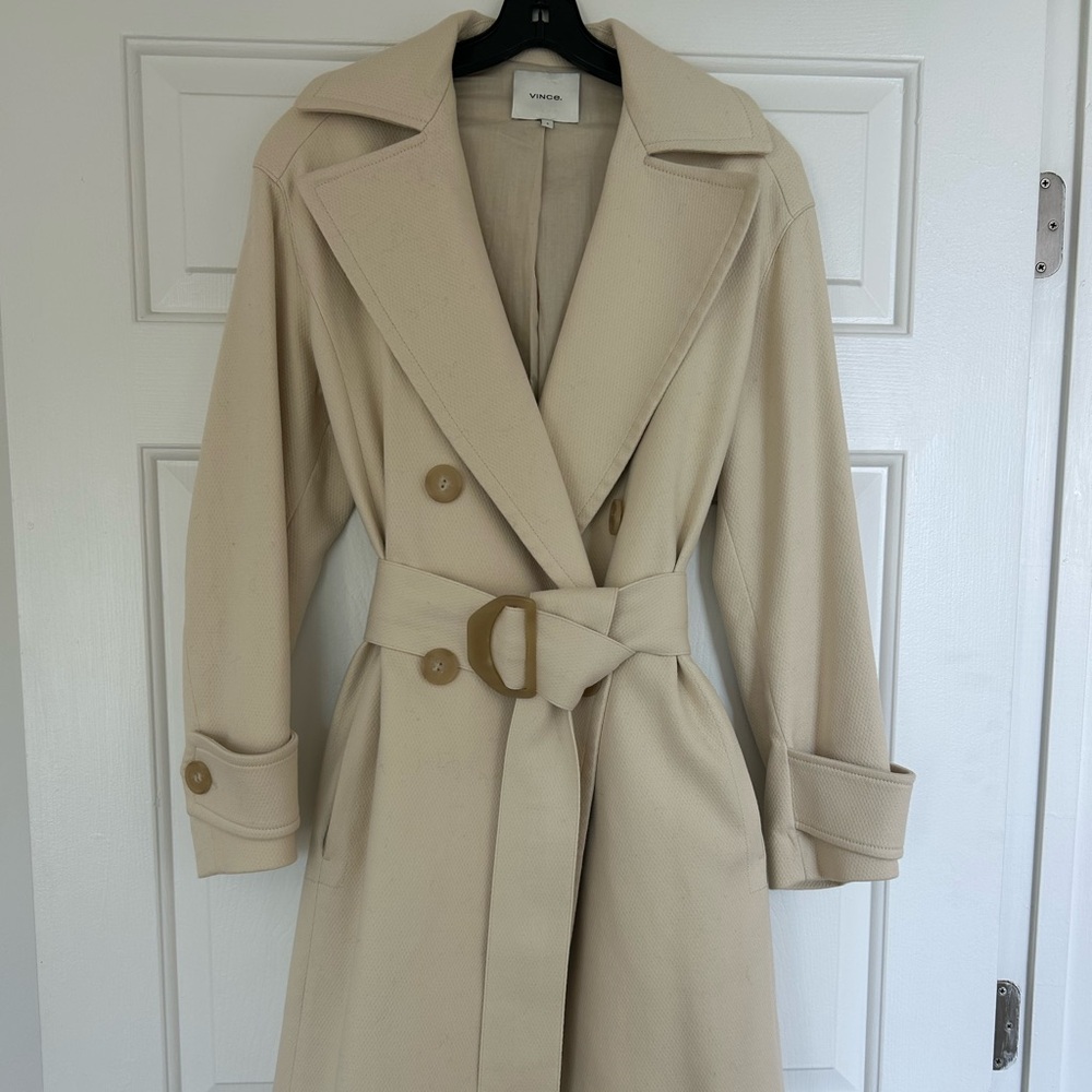 Vince Beige double breasted trench coat